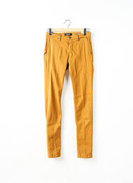 Pantalon chino fermeture zippée sous rabat boutonné beige fonce REPLAY femme