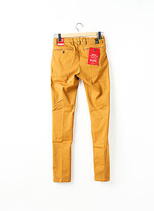 Pantalon chino fermeture zippée sous rabat boutonné beige fonce REPLAY femme