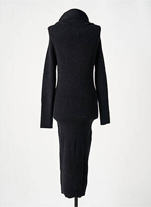 Robe longue manches longues manches longues noir ESSENTIEL femme