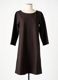 Robe mi-longue manches 3/4 manches 3/4 noir MAYJUNE femme