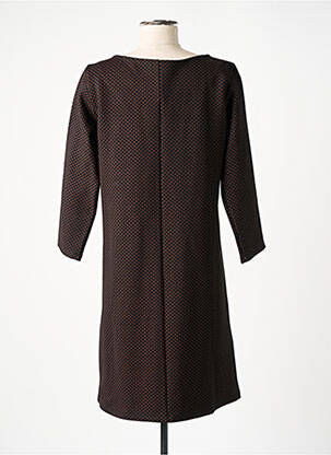 Robe mi-longue manches 3/4 manches 3/4 noir MAYJUNE femme