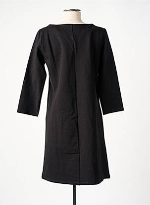 Robe mi-longue manches 3/4 manches 3/4 noir MAYJUNE femme