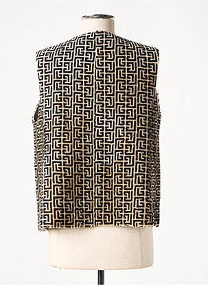 Veste en cuir poches marron SUITE 109 BY VENTCOUVERT femme