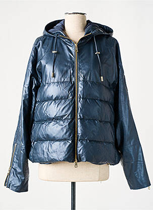 Doudoune poches a capuche bleu VENTCOUVERT femme