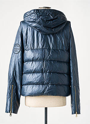 Doudoune poches a capuche bleu VENTCOUVERT femme