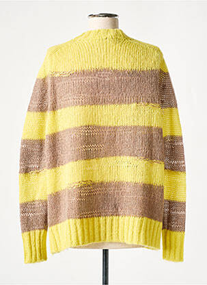 Pull coupe droite manches longues jaune MALIPARMI femme