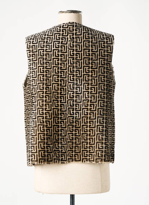 Veste en cuir marron SUITE 109 BY VENTCOUVERT pour femme