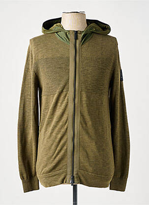 Gilet manches longues tissage chiné vert STRELLSON homme