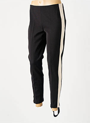 Pantalon 7/8 taille haute taille haute noir LUISA CERANO femme