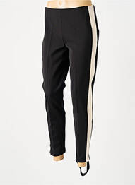 Pantalon 7/8 taille haute taille haute noir LUISA CERANO femme