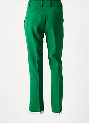 Pantalon droit tissage crêpe taille haute vert ESSENTIEL ANTWERP femme