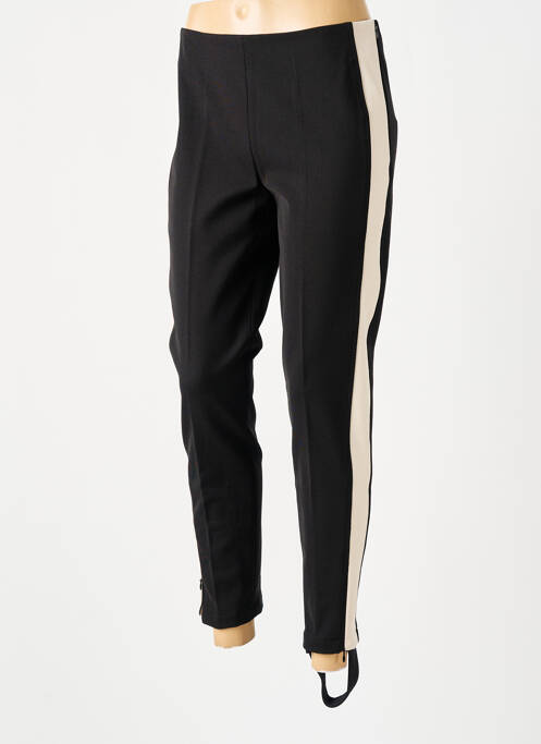 Pantalon 7/8 taille haute taille haute noir LUISA CERANO femme
