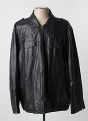 Veste en cuir noir REPLIKA pour homme seconde vue