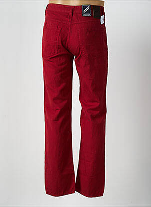 Pantalon droit fermeture zippée sous rabat boutonné rouge DANIEL HECHTER femme