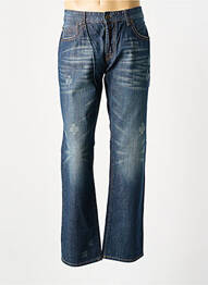 Jeans coupe droite fermeture zippée sous rabat boutonné taille normale bleu SCOTT-FOX homme