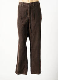 Pantalon droit tissage velours taille normale marron KUDIS BRAND homme