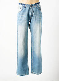 Jeans coupe droite fermeture zippée sous rabat boutonné taille normale bleu REPLIKA homme