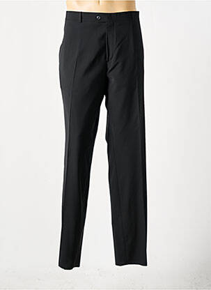Pantalon droit taille à pinces taille normale noir LUCAS DELLI homme