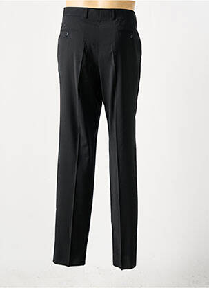 Pantalon droit taille à pinces taille normale noir LUCAS DELLI homme