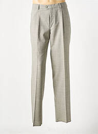 Pantalon droit taille à pinces taille haute vert DIPLOMATE homme