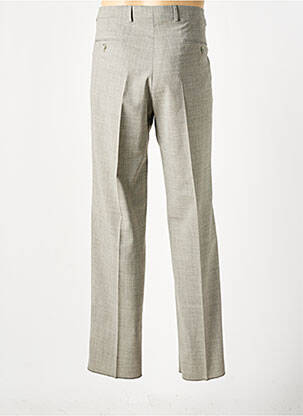 Pantalon droit taille à pinces taille haute vert DIPLOMATE homme