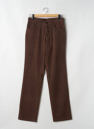 Pantalon droit tissage popeline taille normale marron CAFONE homme