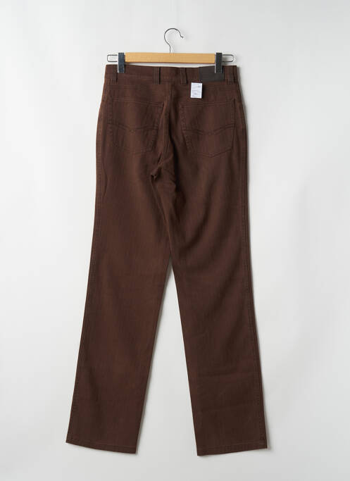 Pantalon droit tissage popeline taille normale marron CAFONE homme
