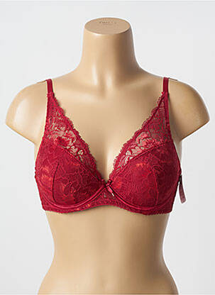 Soutien-gorge effet matière satinée haut soutien-gorge push-up rouge AUBADE femme