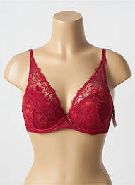Soutien-gorge effet matière satinée haut soutien-gorge push-up rouge AUBADE femme