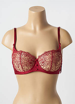 Soutien-gorge effet matière satinée haut soutien-gorge moulé rouge AUBADE femme