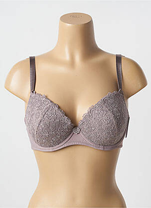 Soutien-gorge effet matière satinée haut soutien-gorge push-up gris AUBADE femme