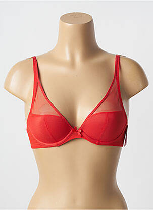 Soutien-gorge effet matière satinée haut soutien-gorge moulé rouge AUBADE femme