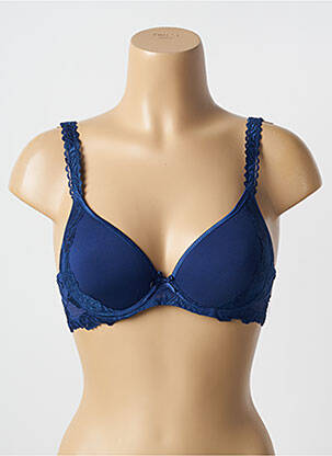 Soutien-gorge effet matière satinée haut soutien-gorge moulé bleu AUBADE femme