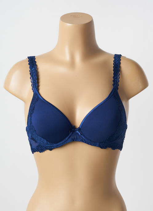 Soutien-gorge effet matière satinée haut soutien-gorge moulé bleu AUBADE femme