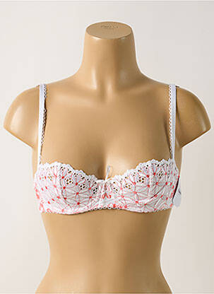 Soutien-gorge effet matière satinée haut soutien-gorge balconnet blanc AUBADE femme