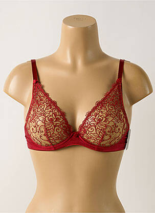 Soutien-gorge légère et transparente haut soutien-gorge emboitant rouge AUBADE femme