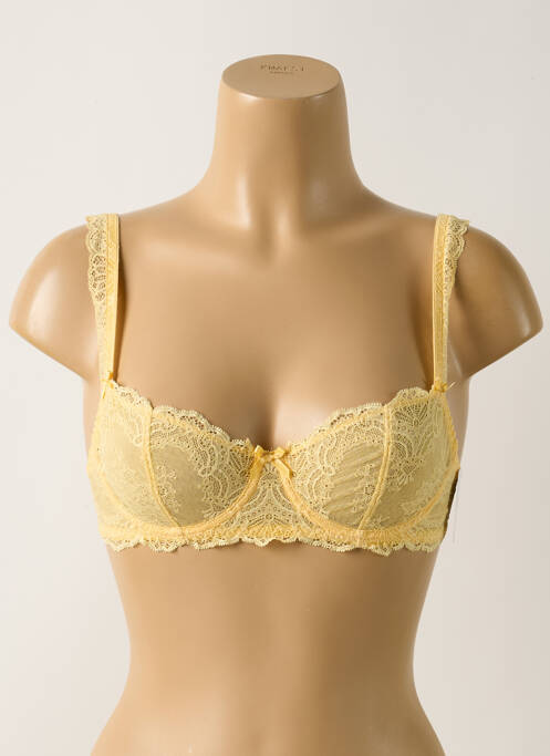 Soutien-gorge légère et transparente haut soutien-gorge emboitant jaune AUBADE femme