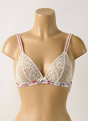 Soutien-gorge sans armature haut triangles blanc AUBADE femme