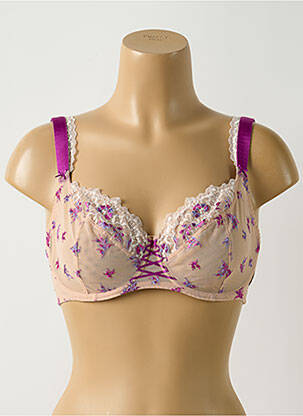 Soutien-gorge broderie haut soutien-gorge emboitant beige AUBADE femme