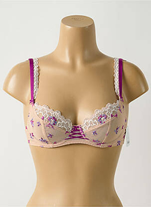 Soutien-gorge broderie haut soutien-gorge emboitant rose AUBADE femme