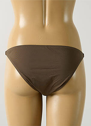 Bas de maillot de bain effet matière satinée culotte marron AUBADE femme