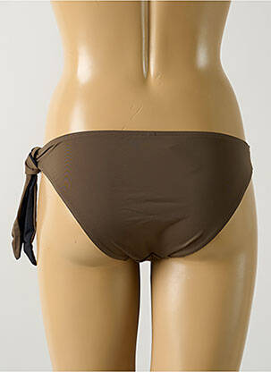 Bas de maillot de bain effet matière satinée culotte marron AUBADE femme