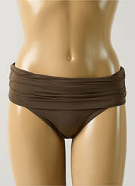 Bas de maillot de bain micro fibres culotte marron AUBADE femme