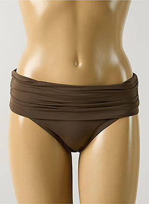 Bas de maillot de bain micro fibres culotte marron AUBADE femme
