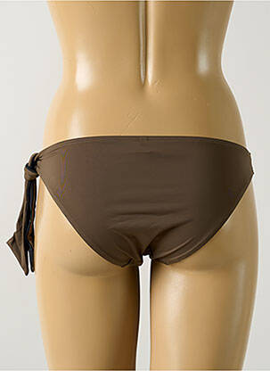 Bas de maillot de bain effet matière satinée culotte marron AUBADE femme