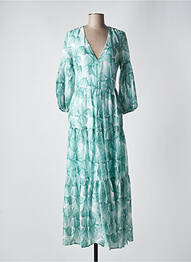 Robe longue manches longues manches longues vert ANONYME DESIGNERS femme