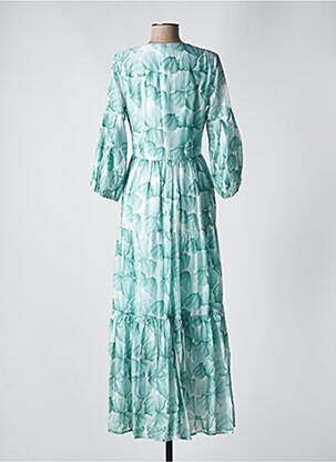 Robe longue manches longues manches longues vert ANONYME DESIGNERS femme