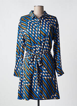 Robe courte manches longues manches longues bleu FREEMAN T.PORTER femme