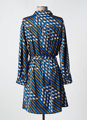 Robe courte manches longues manches longues bleu FREEMAN T.PORTER femme