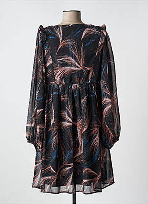 Robe courte coupe évasée manches longues noir MOLLY BRACKEN femme
